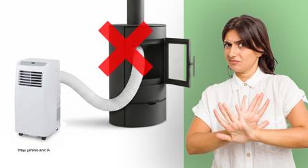 Utiliser le conduit de cheminée pour évacuer l’air d'un climatiseur ? Une fausse bonne idée